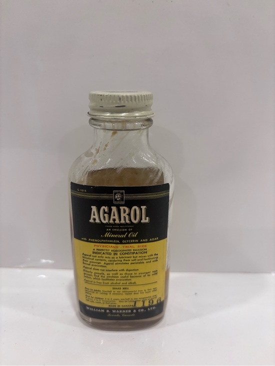 Agarol Other - Vintage agarol physicians trial size bottle William R Warner Toronto Ontario